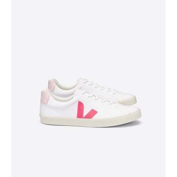 Obuwie Veja ESPLAR SE CANVAS Damskie White/Orange/Pink | VEJA440-PL