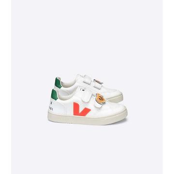Obuwie Veja V-12 CWL MINI-RODINI RABBIT Dziecięce Białe | VEJA734-PL