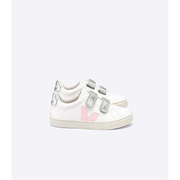 Sneakersy Veja ESPLAR CHROMEFREE Dziecięce White/Silver | VEJA754-PL