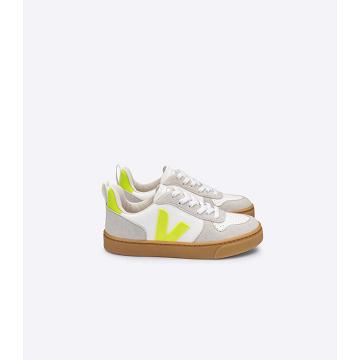 Sneakersy Veja V-10 CWL Dziecięce White/Mint | VEJA779-PL