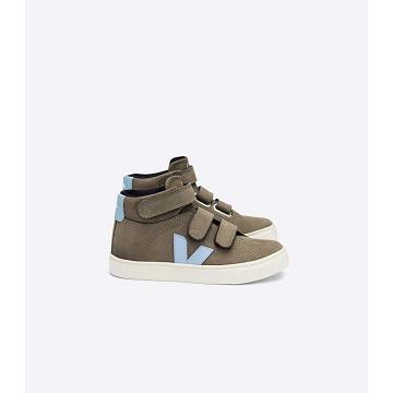 Wysokie Veja ESPLAR MID NUBUCK Dziecięce Szare | VEJA622-PL