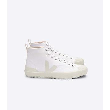 Wysokie Veja NOVA HIGH TOP CANVAS PIERRE Męskie Białe | VEJA004-PL