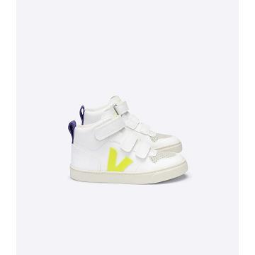 Wysokie Veja V-10 MID CWL Dziecięce White/Green | VEJA631-PL